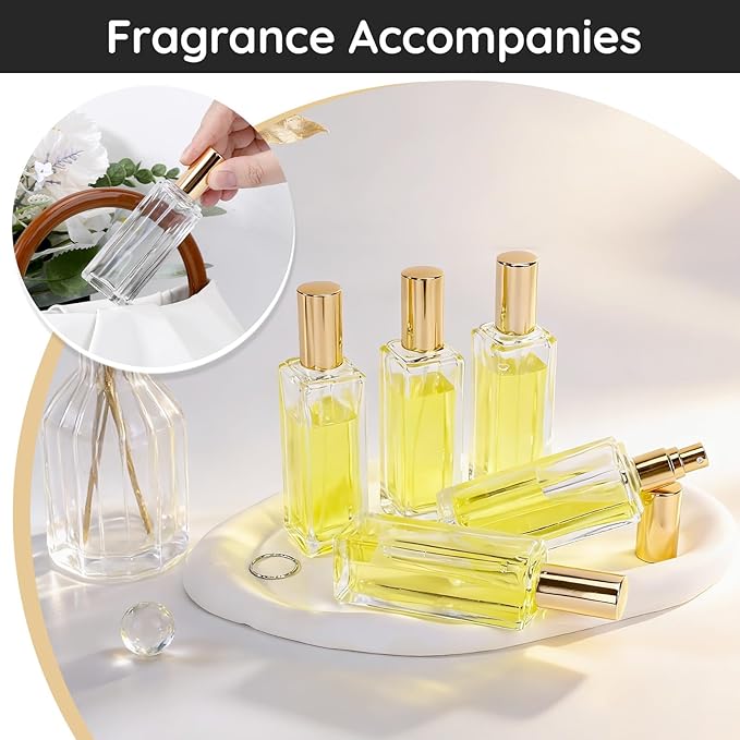 Segbeauty 20pcs 1oz Glass Perfume Spray Bottle Refillable, Empty Travel Cologne Sprayer, 30ml Travel Atomizer Sprayer for Perfume Glass Spray Bottles, Bulk Fine Mist Atomizer with Dispensing Tool