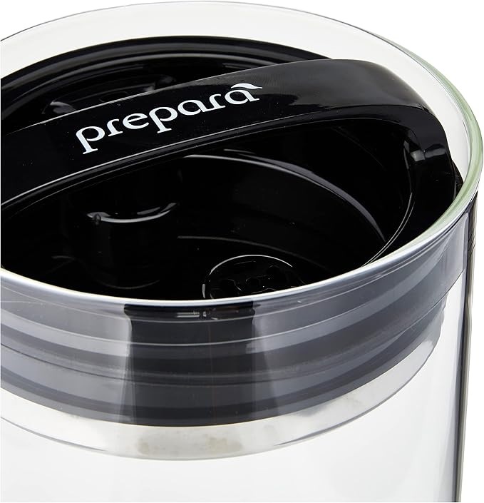 Prepara Evak Compact Glass Food Storage, Extra Large, Black