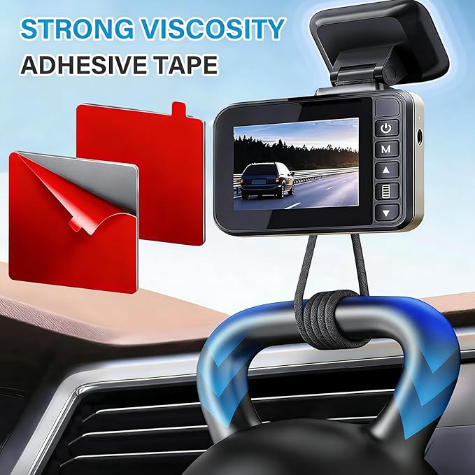 VHB Sticky Adhesive Replacement, 4pcs Square (2.84"x2.84") Double Sided Pads Gule for Dashboard/Windshield Suction Cup Phone Holder, Strong Sticky tack and Removable, 2 Adhesion Promoter (Square)