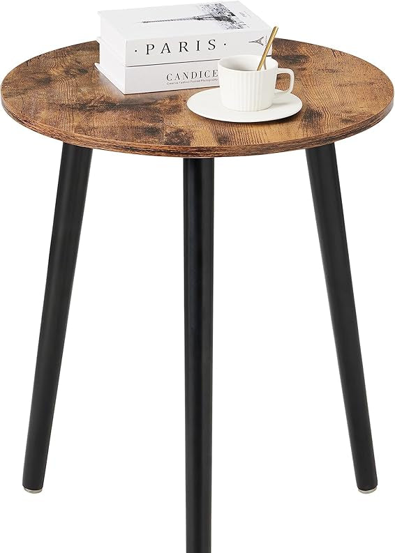 Round Side Table - Modern Nightstand End Table for Small Spaces