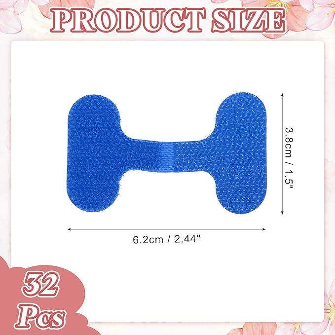 PATIKIL 2.4 x 1.5 Inch Cable Labels, 32 Pcs Electronic Cable Identification Tags Nylon Write on Wire Labels Oval Cord Tags Labeling for Electronics Management Organization, Blue