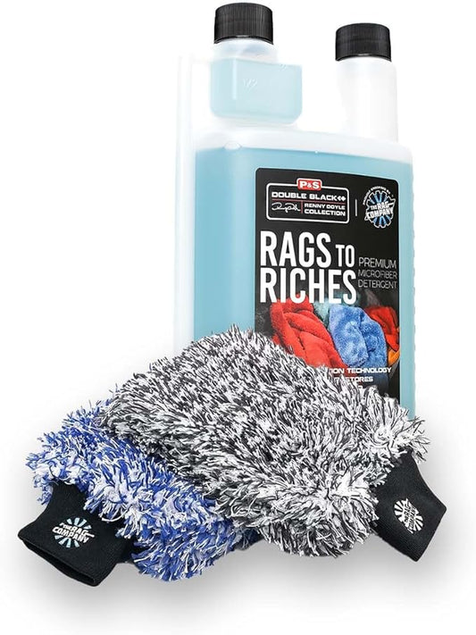 The Rag Company - The Cyclone Ultra Wash Mitts and Rags to Riches Bundle