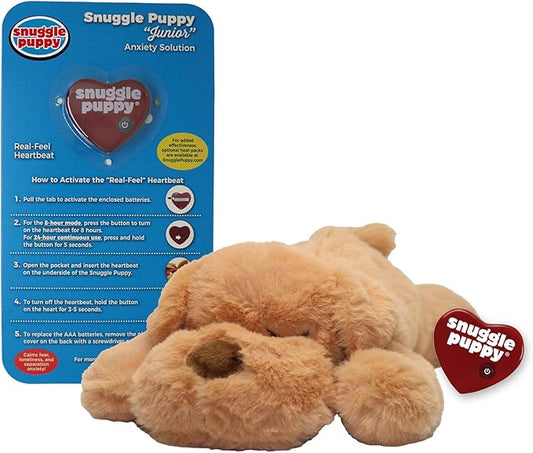 SmartPetLove Snuggle Puppy Original Dog Toy for Small Breeds - Heartbeat Puppy for Dogs - Pet Anxiety Relief and Calming Aid - Comfort Dog Toys for Behavioral Training. Heat Pack not Included