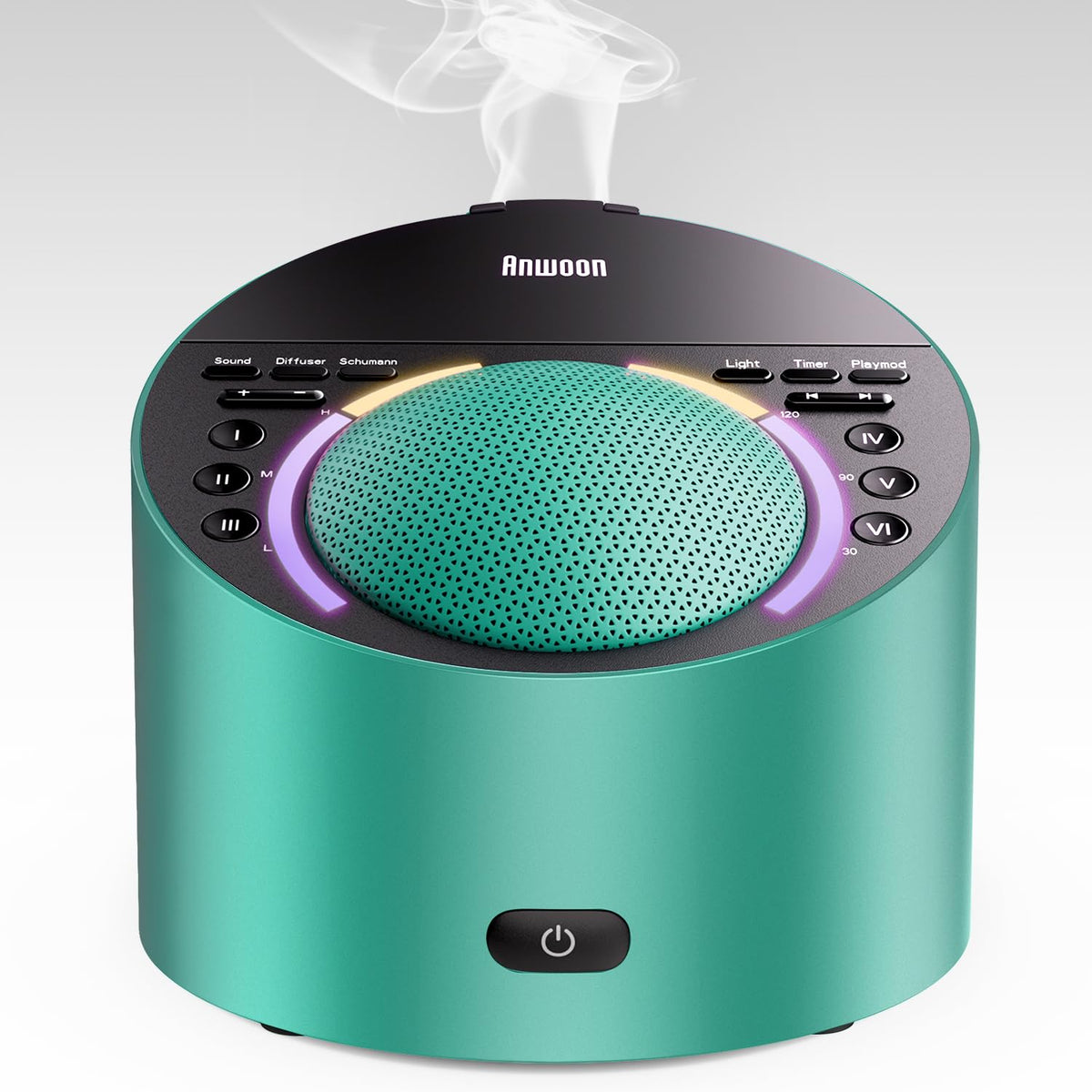 Sound Machine & Aroma Diffuser Pro 4-in-1 Sleep System, Premium Metal Shell with Schumann Resonance &Night Light, White Noise &50+ Natural Sounds -for Sleep, Focus, Relaxation -Adu