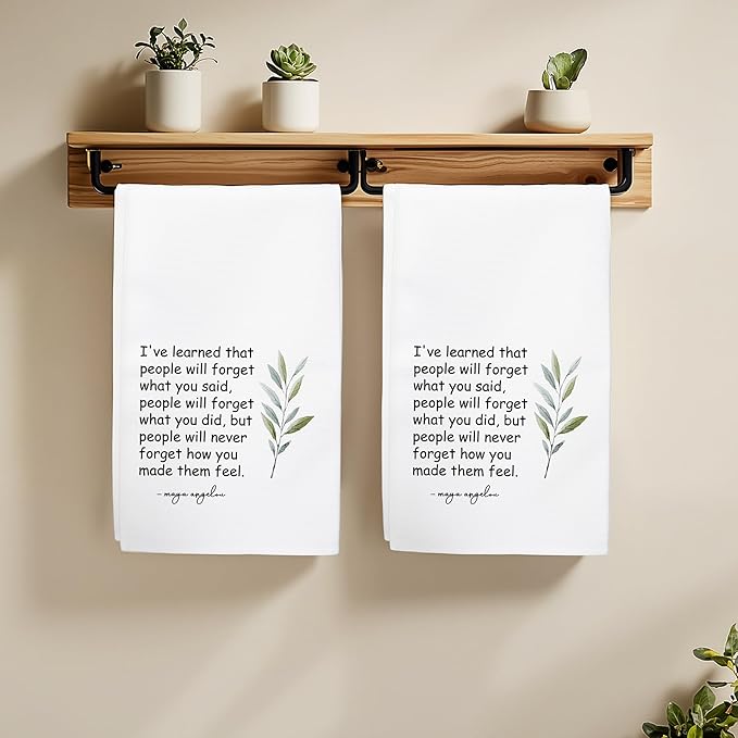 Hostess Towels Gifts for Women, Inspirational Quote Towels for Kitchen Bathroom Decor (16x24 inches)