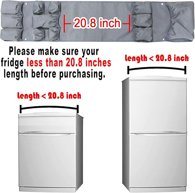 12 Pocket Mini Fridge Organizer, Over the Fridge Storage Organizer, Dorm Room Essentials for College, Office, Dorm Accessories (Gray)