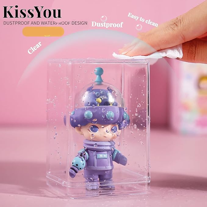 KissYou Acrylic Box Clear Display Box with Lid Plastic Square Cube Transparent Containers Jewelry Storage Box Wedding Party Favor Candy Boxes