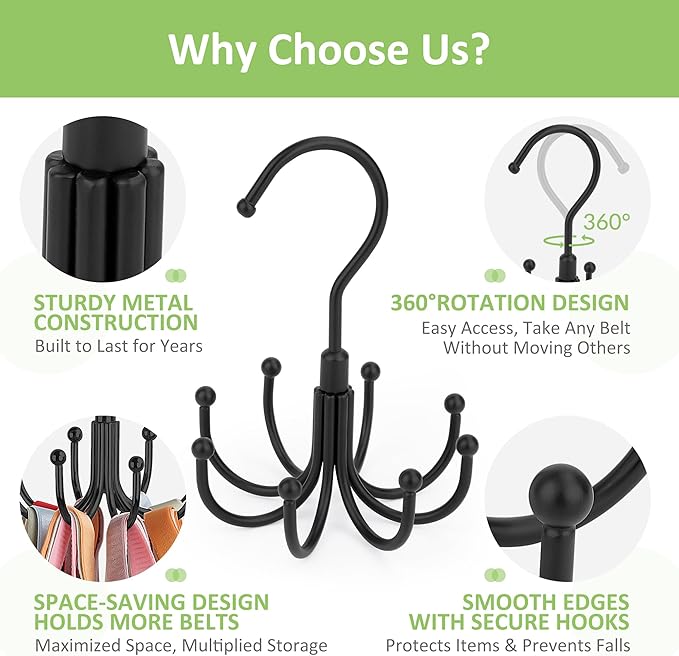 2 Pack Tank Top Hanger, Rotatable Bra Hanger for Closet, Max 24 Capacity Metal Tank Top Holder Storage Space Saving Sport Bra Organizer, Black