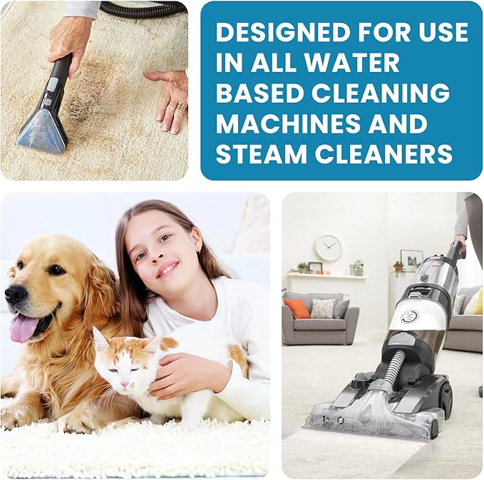 Carpet Cleaner Shampoo - MADE IN USA - Concentrate Carpet Cleaner & Deodorizer - Pet Stain And Odor Remover - Rug Extracting Shampoo, Upholstery, and Machine Use - Fresh Scent (32 Fl oz)
