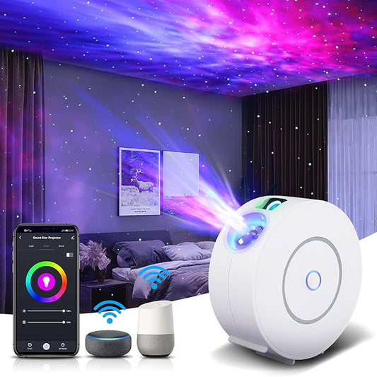 Galaxy Projector for Bedroom, Star Projector Galaxy Light, Smart APP&Voice Control, Northern Lights Projector, Nebula Lamp, Night Light Projector for Room Decor, Christmas Gifts for Grandkids Teens