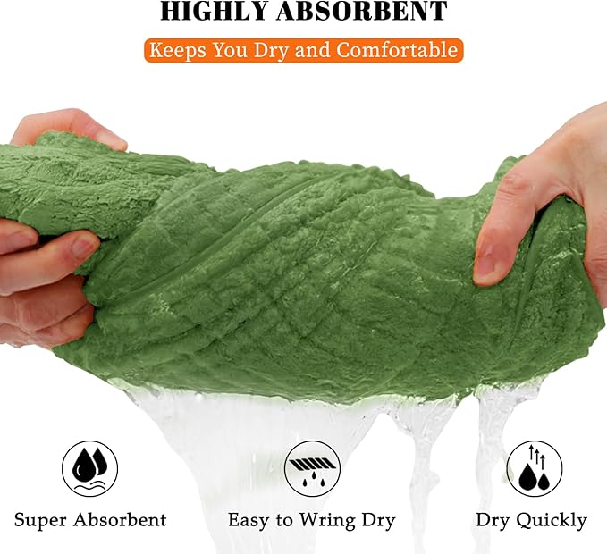 Bath Towels Set of 4 Extra Large 35 x 70 Inches,Luxury Thick High Absorbent and Quick Dry Bath Sheet,Ultra Soft Microfiber,Bathroom,Beach,Yoga,Sport,SPA,Fitness (Sage Green)