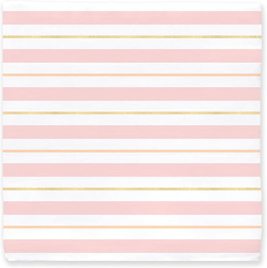 SwaddleDesigns Cotton Muslin Swaddle Blanket, Receiving Blanket for Boys & Girls, Best Shower Gift, 46x46 inches, Pink 3-color Stripe