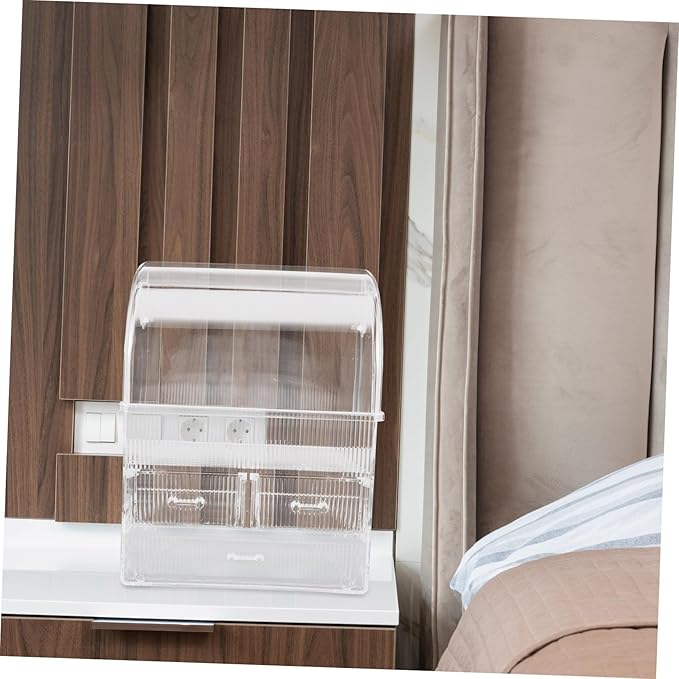 VICASKY Acrylic Makeup Organizer Box Storage Boxes for Bathroom Large Capacity Makeup Storage