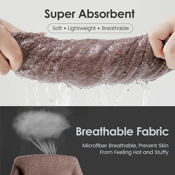 Microfiber Bath Towels, Oversized, Ultra Soft, Super Absorbent and Fast Drying, No Fading Large Bathroom Towel Set for Sport, Travel, Fitness (Coral Fleece - Chocolate, 30 in x 60 in)