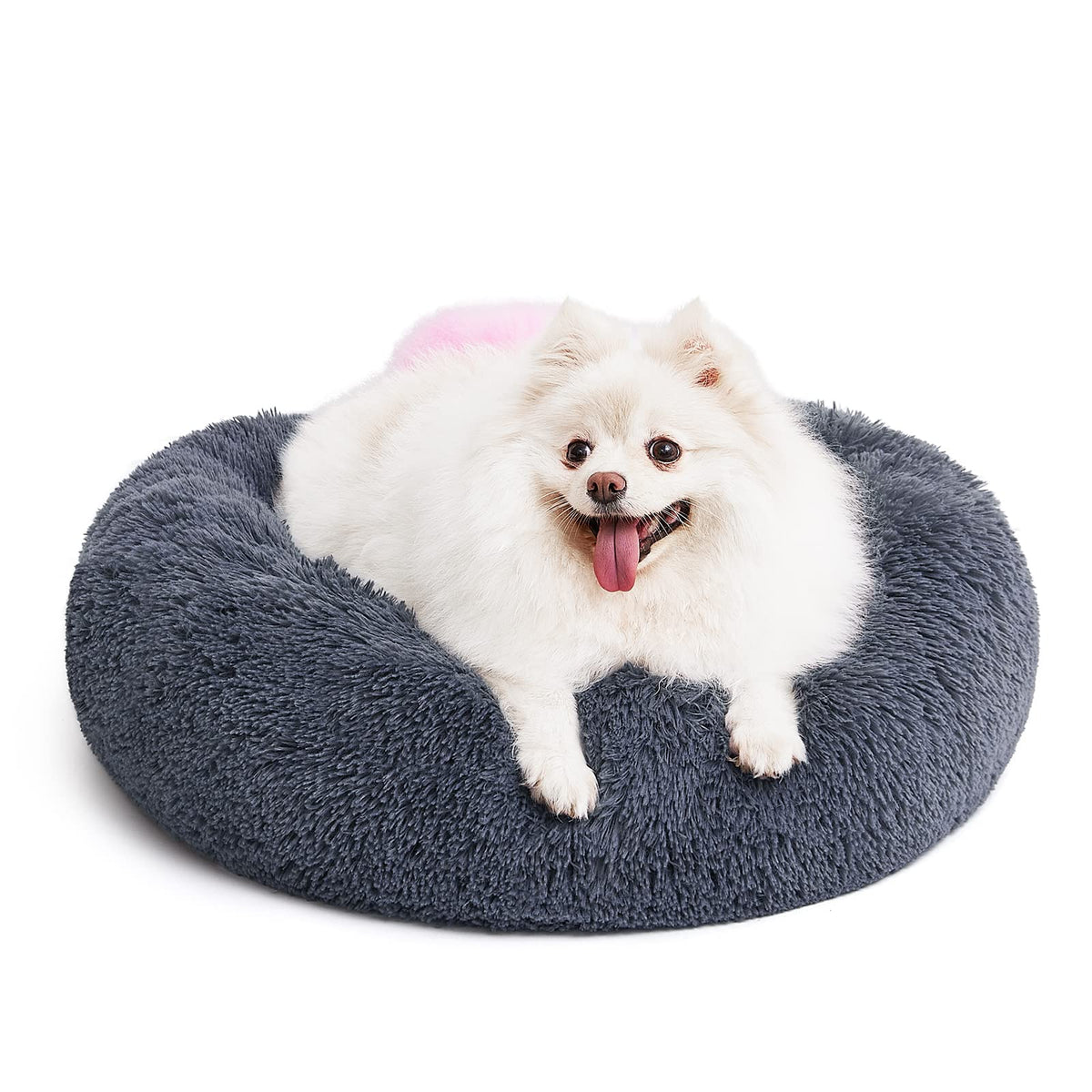 MIXJOY Orthopedic Dog Bed Comfortable Donut Cuddler Round Pet Beds Ultra Soft Washable Dog and Cat Cushion Bed (30'', Grey)