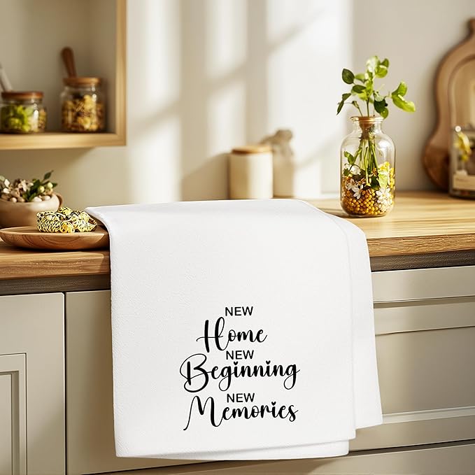 New Home Kitchen Towels Gifts for Homeowners, Housewarming Hand Towels Decoration for Bathroom (16x24 inches)