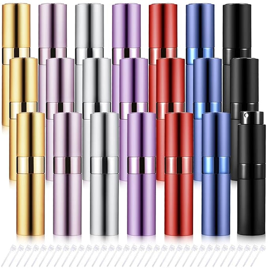 for you 21 Pcs 8ml Travel Refillable Perfume Bottles Mini Cologne Perfume Spray Bottle Empty Pocket for Travel and Outgoing Pocket Cologne Sprayer