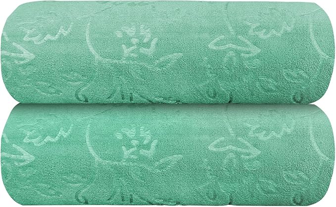 Microfiber Bath Towels, Oversized Bathroom Towel 2 Pack 40" x 80", Super Absorbent and Fast Drying, Soft Large Microfiber Bath Sheet for Beach, Sport, Fitness, Yoga, Green