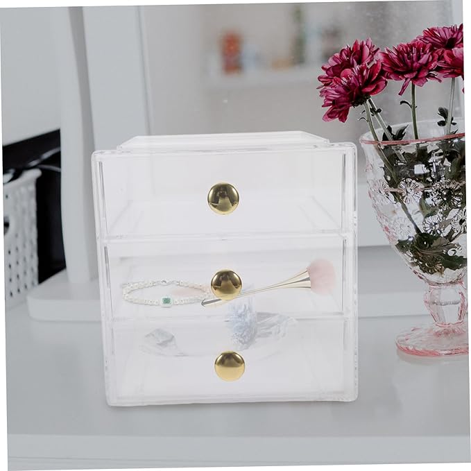 Three-layer Drawer Storage Box Makeup Organizer Desktop Drawer Organizers for Sundrys Kitchen Countertop Lids