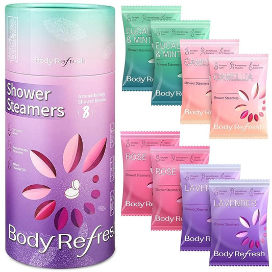 Shower Steamers Aromatherapy 8 Pack - Birthday Gifts for Women, Valentines Day Gifts for Her Wife Mom, Shower Bombs for Stress Relief, Spa Gifts for Women, Easter Basket Essentials
