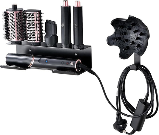 for Shark Flexstyle Wall Mount Stand Holder, Shark Flex Style Hair Blow Dryer Storage Rack, Accessory Attachments Organizer, with Cord Hanger Hook