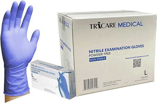 Nitrile Exam Gloves, Chemo Drug Tested, Latex-free, Powder-free, 4.3 Mil, Deep Blue