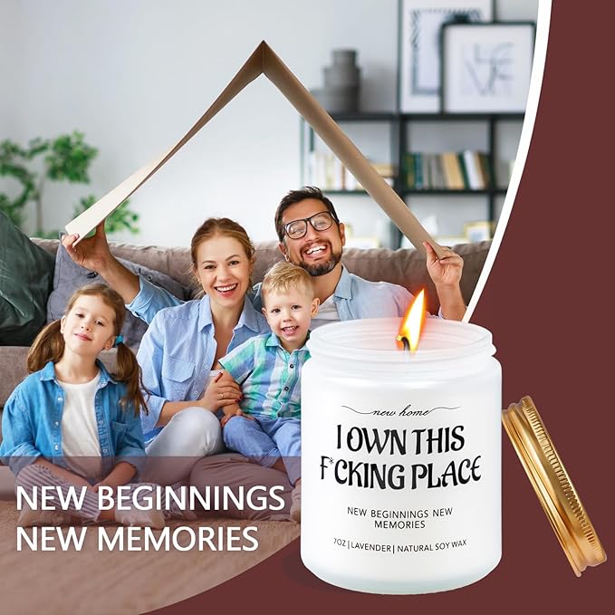 House Warming Gifts New Home Ideas, Housewarming Gift for Women Men Friend, Funny New House Gifts, New Home Essentials, First Home Must Haves, Lavender Scented Candles
