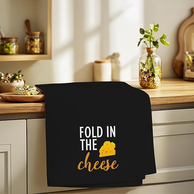 Funny Towels Gifts, Fold in The Cheese Towels for Kitchen Bathroom Decor (16x24 inches)