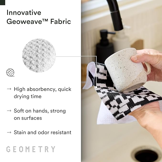 Dishcloth – Evergreen Collection – Quick-Dry, Ultra-Absorbent, Reusable Microfiber Kitchen Towels for Drying & Cleaning - Patch Party - 3 Pack