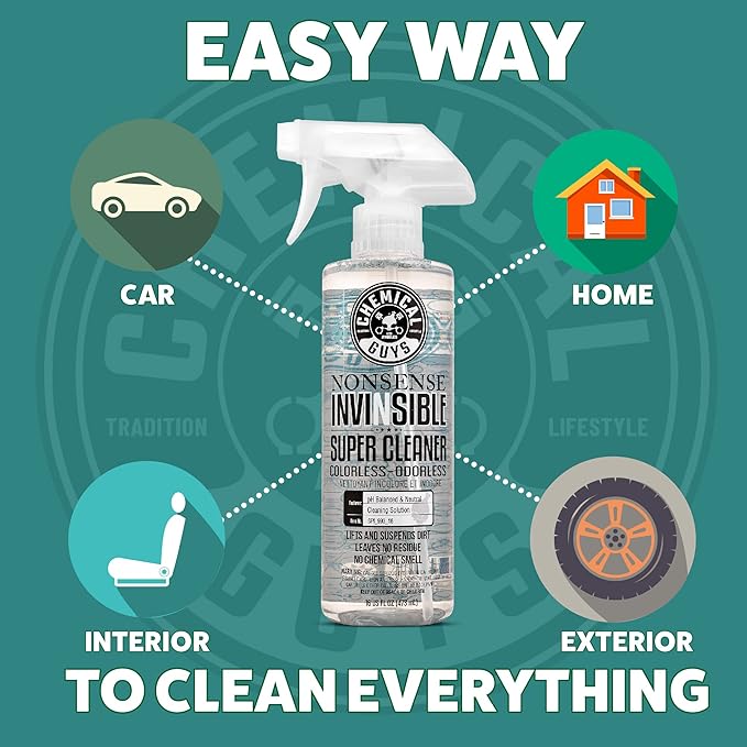 Chemical Guys SPI_191_16ID Interior Deep Cleaning Kit with Lightning Fast Carpet & Upholstery Extractor, Nonsense All Surface Cleaner, Induro 7 Heavy Duty Detailing Brush & 3 Pack Microfiber Towels