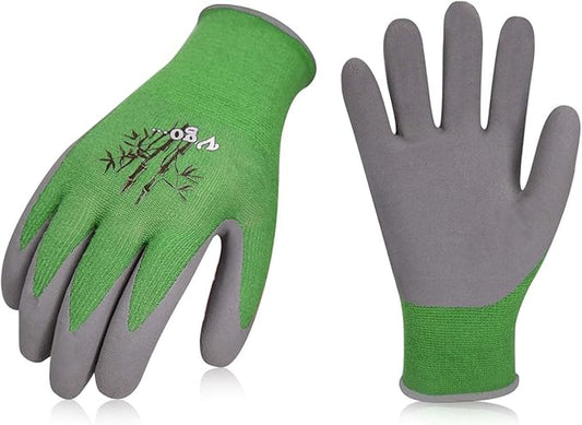 Vgo... 5Pairs Ladies' Bamboo Gardening Work Gloves (XL, Green, RB6026)