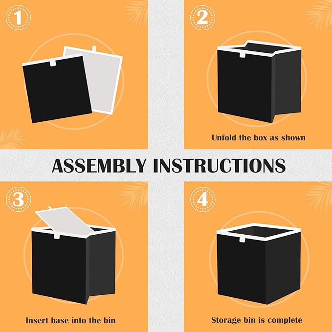 Bolaz Bat Pattern Closet Organizers Storage Cubes Storage Bins Shelf Baskets Containers for Home Room Office,Rectangle