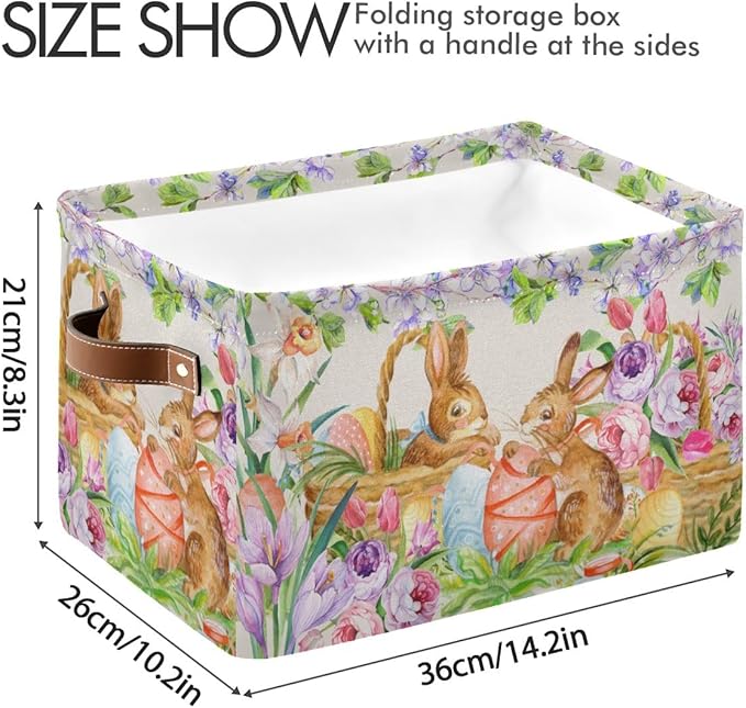 Egg Flower Rectangular Storage Basket Organizer Bin Shelf Baskets For Clothes Gifts For Home Office Dorm