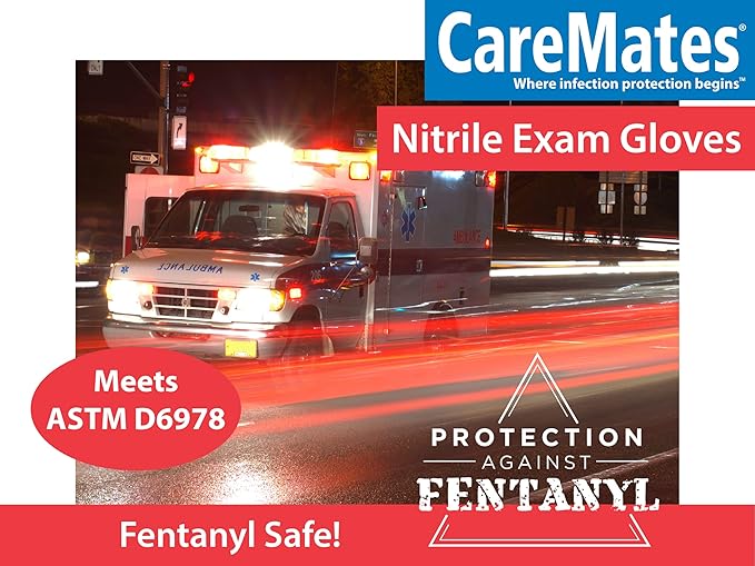 Nitrile Medical Exam Gloves, Latex Free Rubber, Powder Free, Extra Strong, 4 Mil Thick, Certified for Home Infusion, First Aid, Food Safe, Cleaning Gloves, Medium, 200-Count