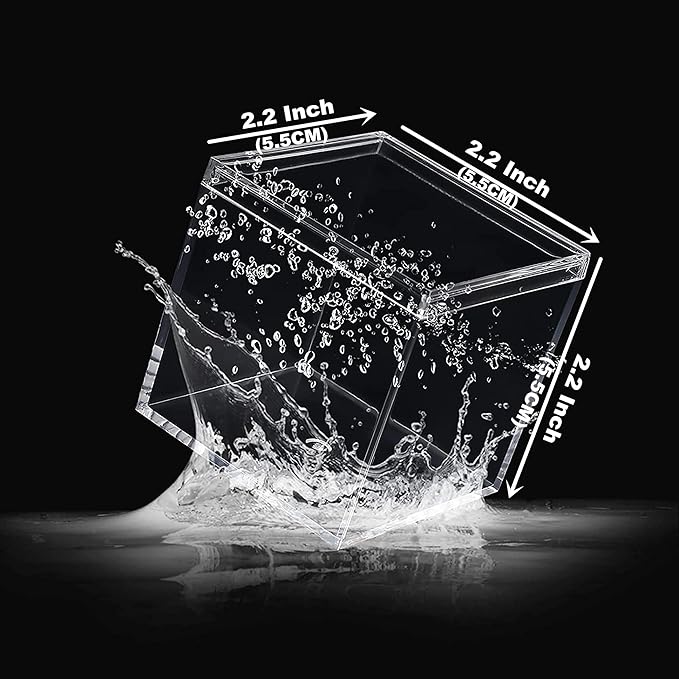 KissYou Acrylic Box Clear Boxes with Lid 12 Packs Small Candy Box Display Square Cube Wedding Easter Decorations Jewlry Gift Box