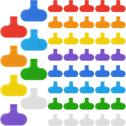 Cable Labels, 40Pcs Multi Color Cable Labels Cord Label for Charging Cords, Waterproof Ethernet Wire Label for Electronics Organization Computer & Industrial Cords Management, 1.5" x 0.63"