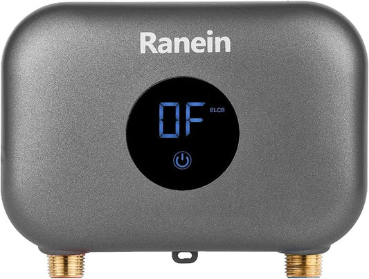 Gen II Ranein Electric Tankless Water Heater, 4.5 kW, 110v, On Demand Instant Endless Water Heater with LED Display, Point of Use, Compact Under-sink Design for Bathroom and Kithcen