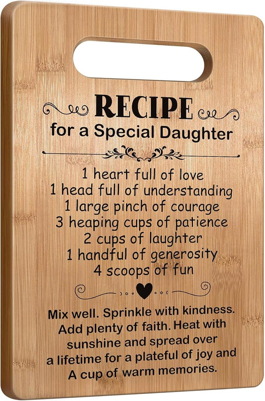 Daughter Birthday Gifts from Mom Dad Parents, Popular Daughter Cutting Board Gift for Valentines Day Mothers Day, Wedding