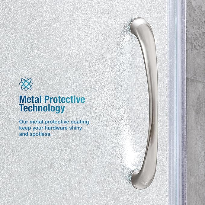 OVE Decors Breeze 32 in. Corner Shower Frosted Sliding Door with Included Base in Chrome Finish