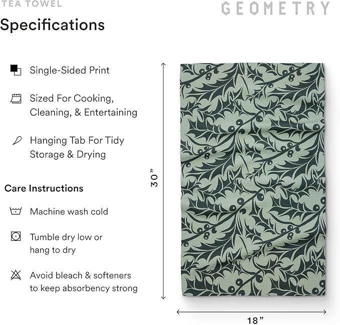 Christmas Kitchen Towels - Quick Dry Microfiber Cloth Dish Towels for Kitchen Drying - Premium Quick Dry Towel - Winter Foliage