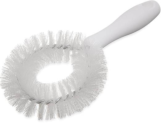 Sparta 4016402 Plastic Curved Brush, Vegetable Brush with Stiff Bristles for Commercial Kitchens, 8.75 Inches, White(Pack of 12)