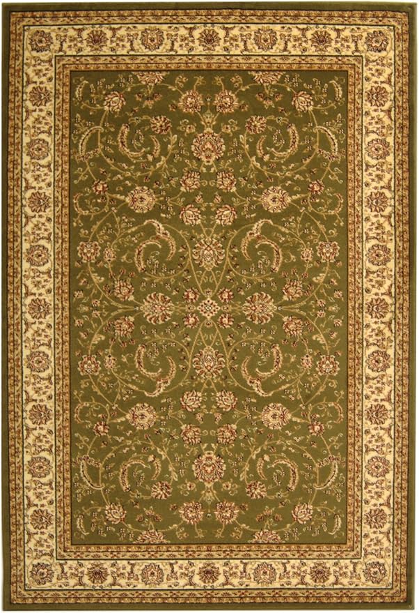 SAFAVIEH Lyndhurst Collection Area Rug - 5'3" x 7'6", Sage & Ivory, Traditional Oriental Design, Non-Shedding & Easy Care, Ideal for High Traffic Areas in Living Room, Bedroom (LNH219B)