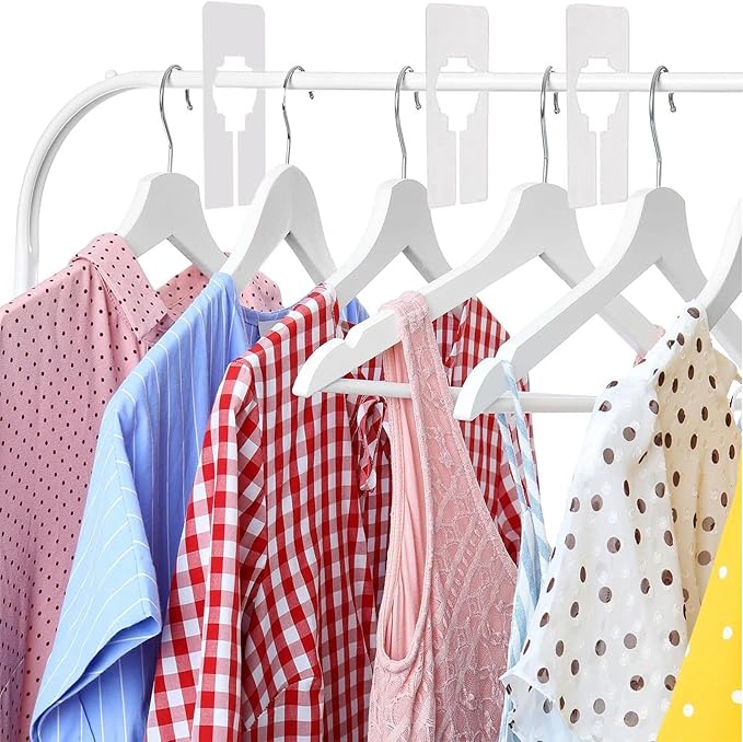 30 Pcs Dividers for Hanging Clothes, Clothing Plastic Rack Size Dividers Rectangular Reusable Closet Separators Closet Labels dividers Closet Clothes Dividers(White)