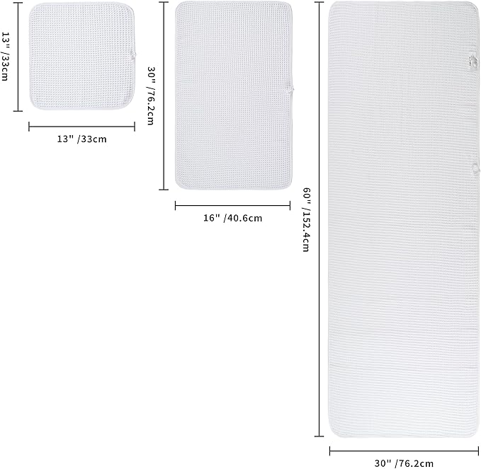 430 GSM Microfiber Quick Dry Lint Free Oversize Bath Towel Set, 6 Piece (Waffle Weave)