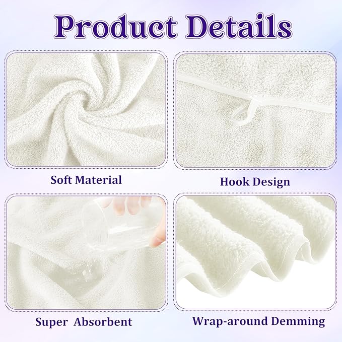 24 Pcs Bathroom Towel Set Bath Towels Bulk Include Hand Towels Washcloths Bath Towels Set Microfiber Coral Velvet Absorbent Towels for Bath Fitness, Bathroom, Sports, Yoga, Travel (Multicolor)