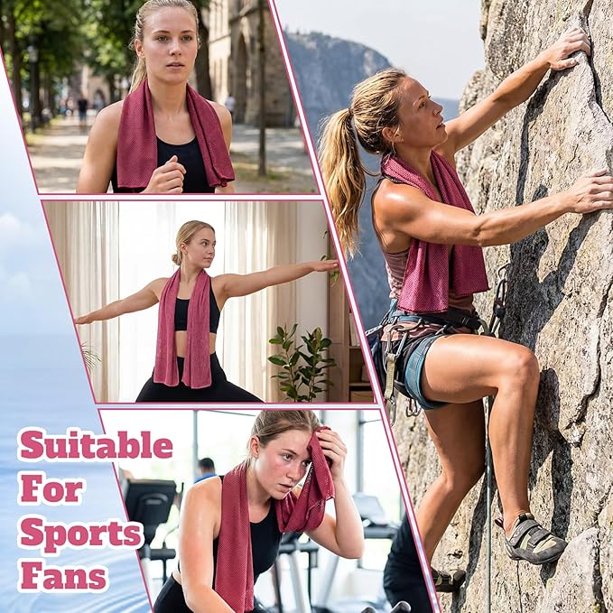 Cooling Towel Bulk - Neck & Face Cool Chilly Towels Microfiber Breathable Sport Sweat Rag for Gym, Yoga, Travel, Camping, Running, Outdoor