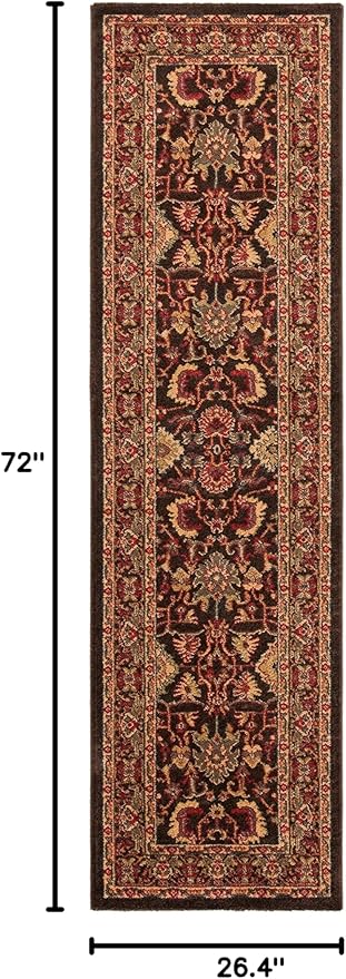 SAFAVIEH Mahal Collection Runner Rug - 2'2" x 6', Brown & Beige, Traditional Oriental Design, Non-Shedding & Easy Care, Ideal for High Traffic Areas in Living Room, Bedroom (MAH693T)