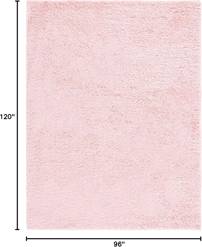 SAFAVIEH Area Rug 8x10 - Lindsay Shag Collection - Large - Pink, Non-Shedding & Easy Cleaning, Ultra Plush Thick Pile, Ideal for Living Room, Bedroom, Dining Space (LNS560U)
