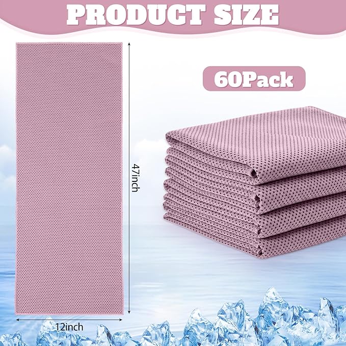 Cooling Towel Bulk - Neck & Face Cool Chilly Towels Microfiber Breathable Sport Sweat Rag for Gym, Yoga, Travel, Camping, Running, Outdoor