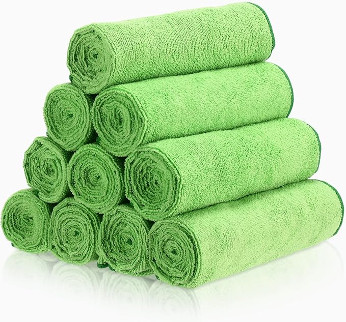 40 Pack Bleach Proof Towels Microfiber Absorbent Resistant Hair Hand Towels Bulk Quick Dry for Barber Gym Bath Spa Shaving (Sage Green,16 x 29 Inch)